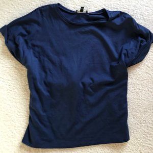 Navy Express Tie-Back Shirt in Size Medium